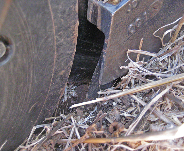 Close look of a Ninja flap on a drill.