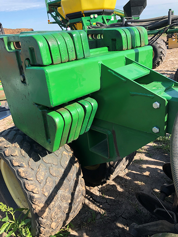Weight brackets for JD air drill.